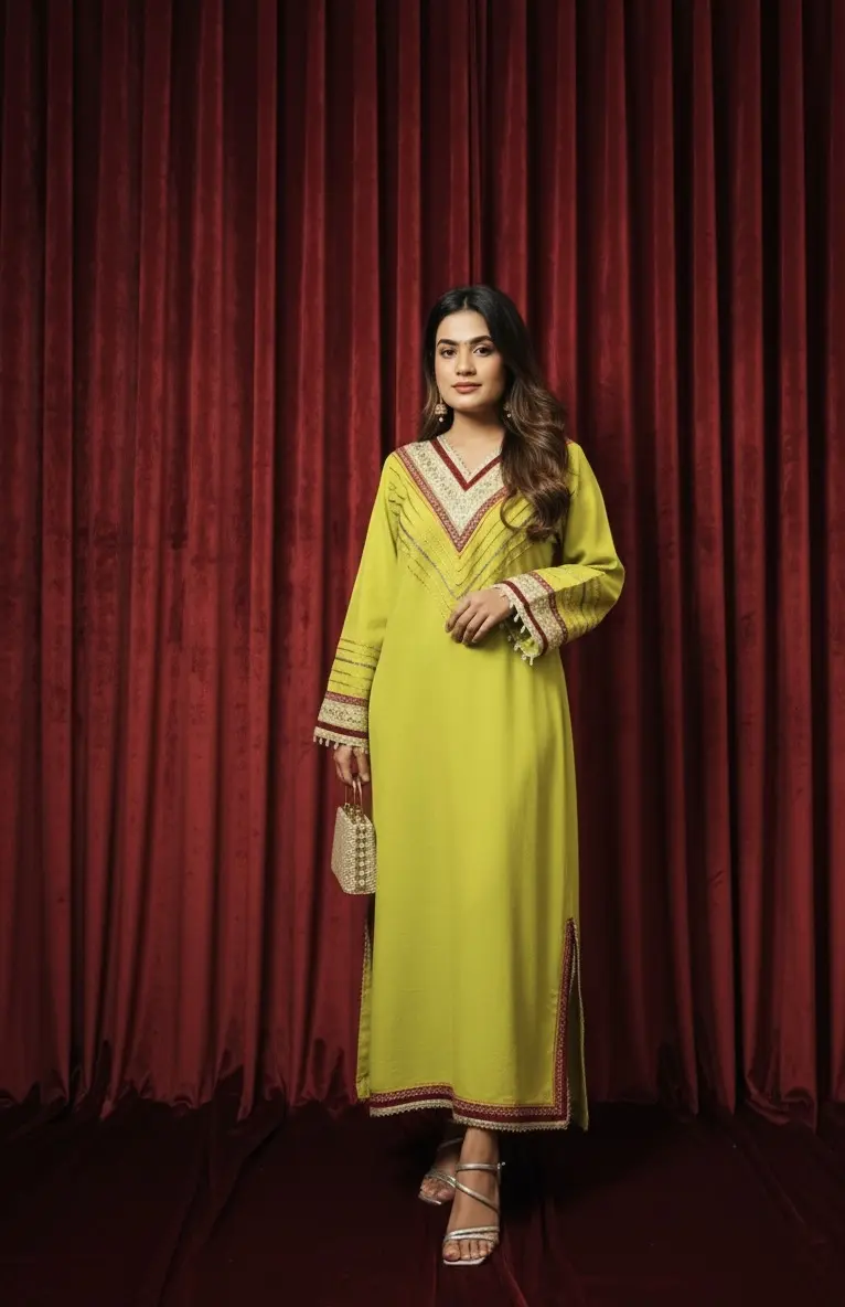 Lime Zest Royal Kaftan
