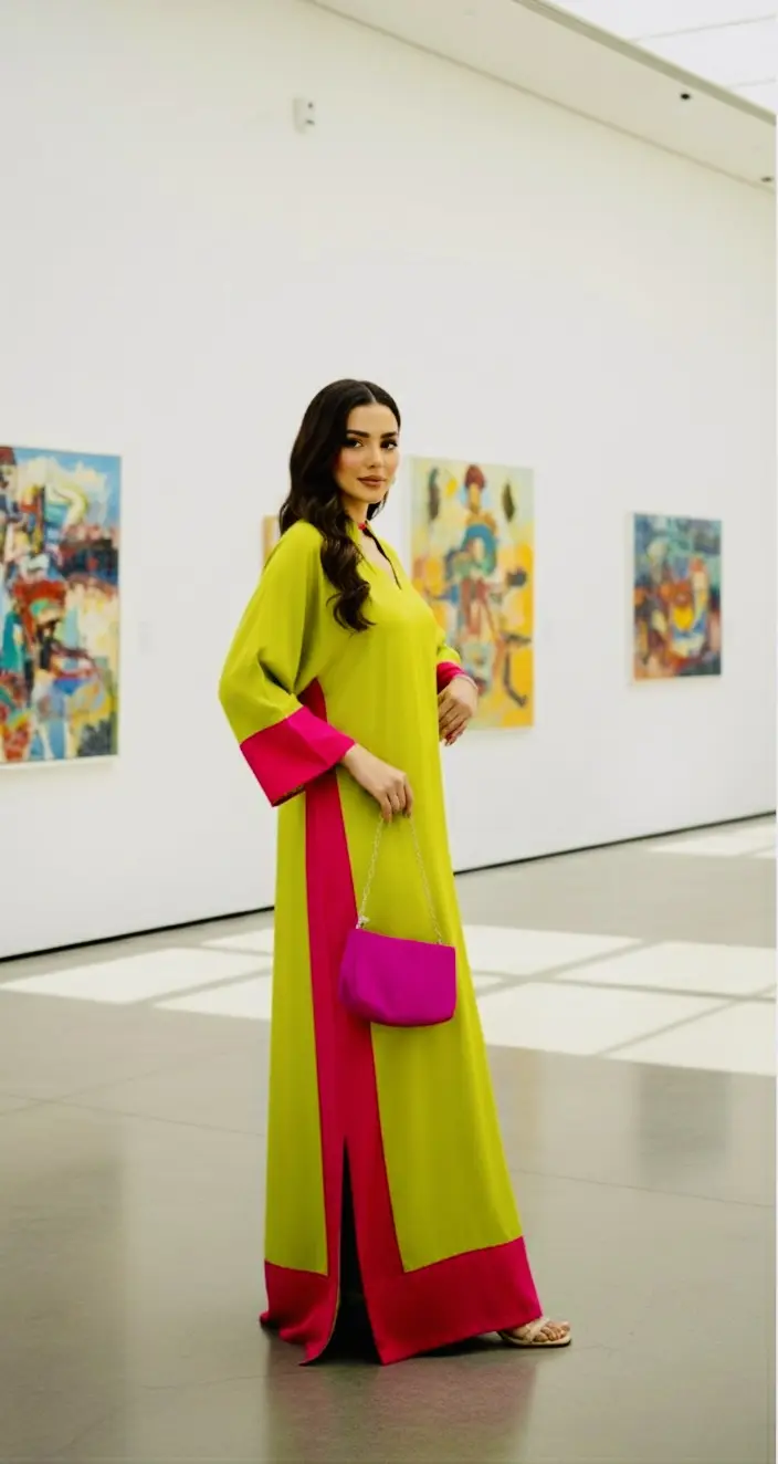 Neon Bloom Kaftan