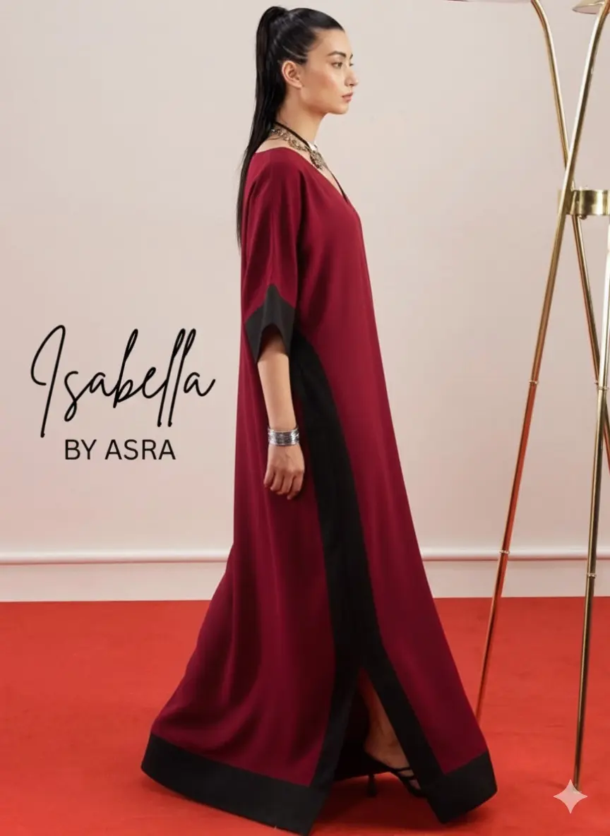 Signature One-Piece Kaftan (Wine Maroon)