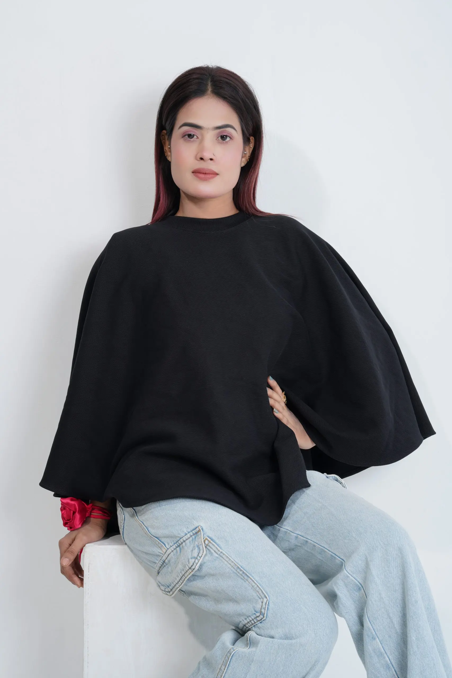 Luxe Tweed Poncho